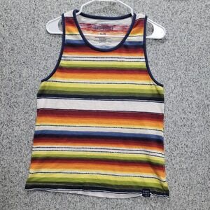 Aeropostale Mens Small Striped Tank Top Multicolor Surf Aero 1987 100% Cotton